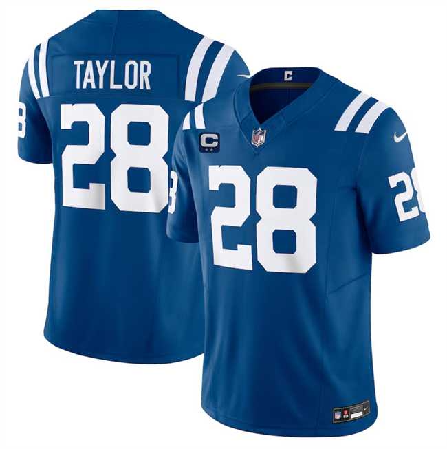 Men & Women & Youth Indianapolis Colts #28 Jonathan Taylor Blue 2024 F.U.S.E. With 2-Star C Patch Vapor Limited Stitched Jersey->indianapolis colts->NFL Jersey